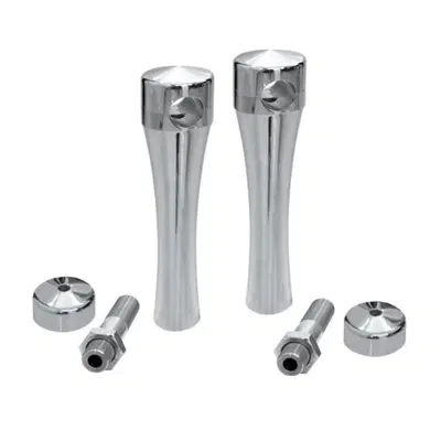 Riser Rebuffini neri alti 2&rdquo; lisci forati con pass 