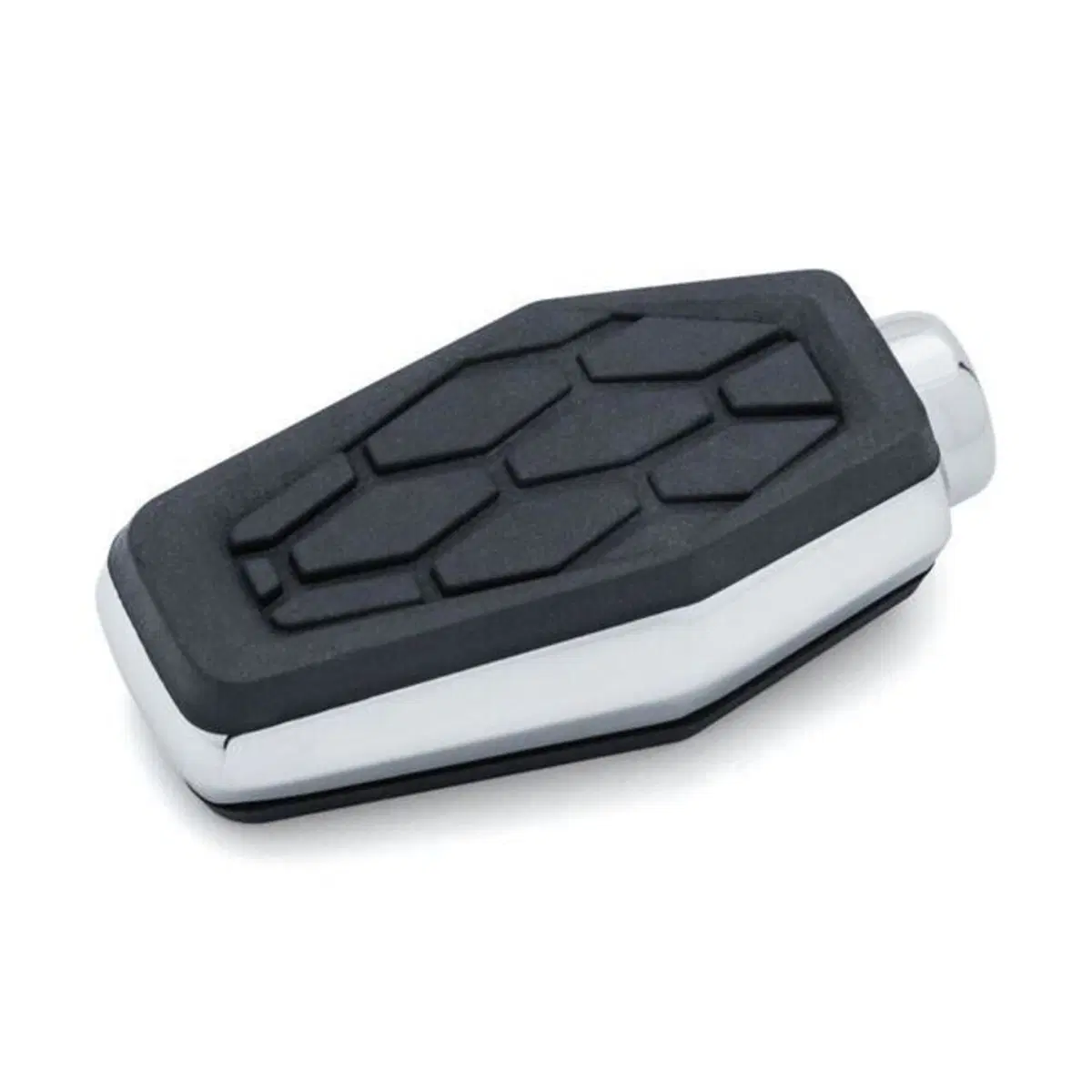 Pedalino cambio Kuryakyn Hex gomma nera, cromato 
