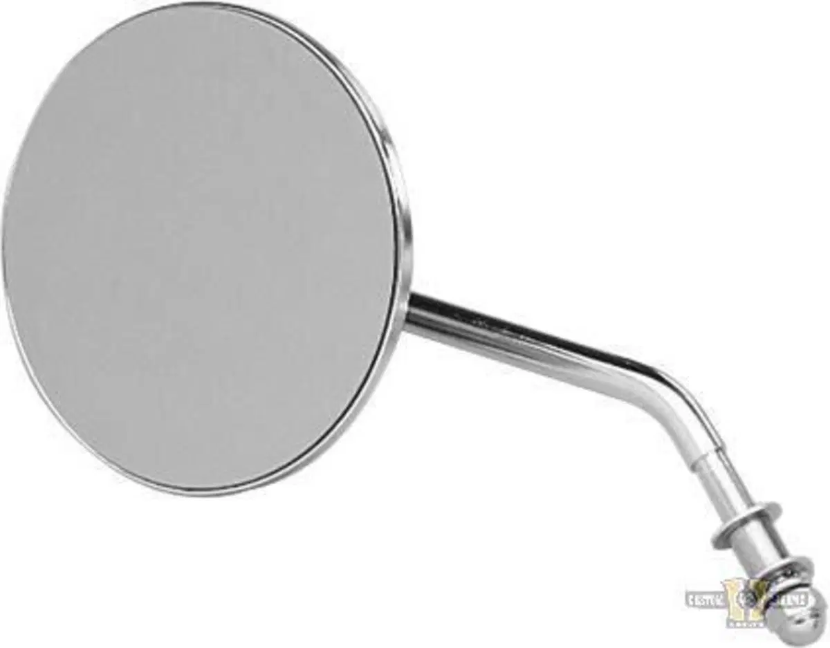Specchietto rotondo da 4'' sinistro stelo corto cr 