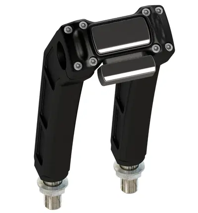 Riser neri Clubstyle Thunderbike alti 9&rdquo; per manub