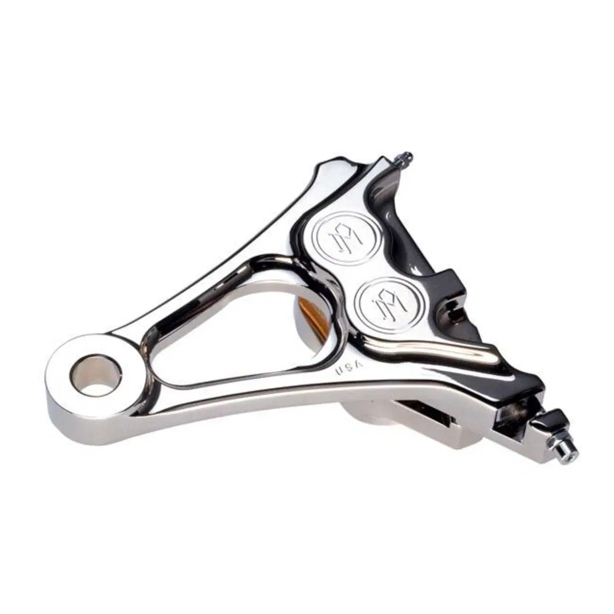 Pinza freno PM 4 pistoni post. con supporto - crom Performance Machine