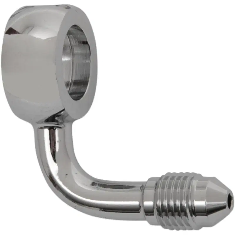 Raccordo cromato 3/8"-24 AN-3 piegato 90 gradi (di Goodridge