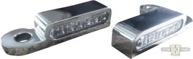 Frecce anteriori LED Omologate cromate Heinz Bikes 