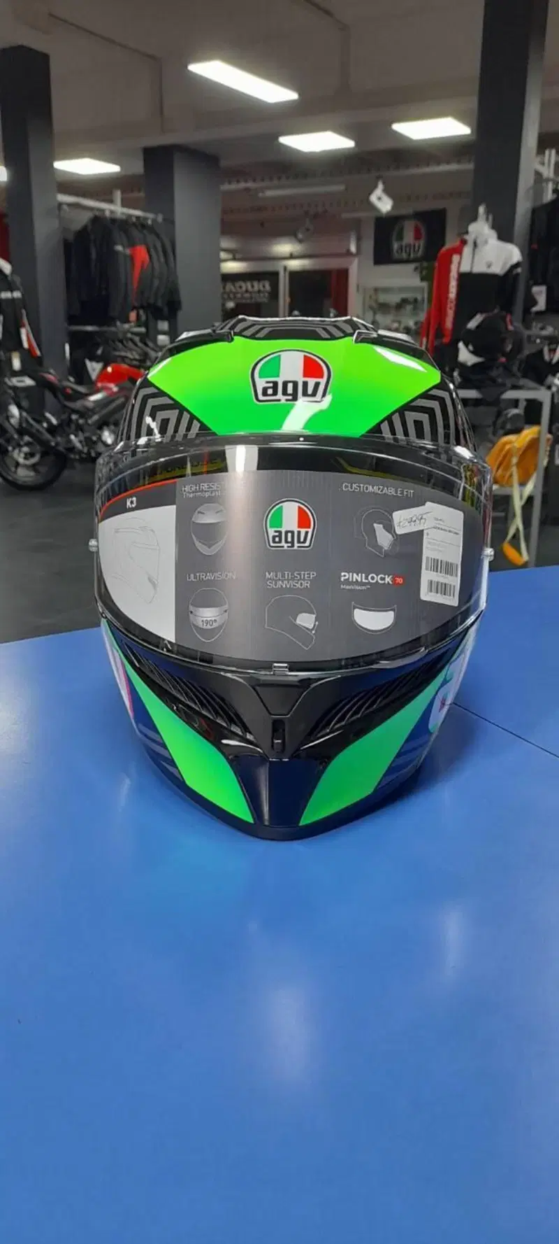 CASCO INTEGRALE K3 E2206 - KAMALEON BLACK/RED/GREE Agv (3)