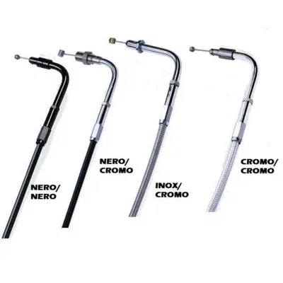Cavo acceleratore nero/cromo per Sportster dal 199 Barnett