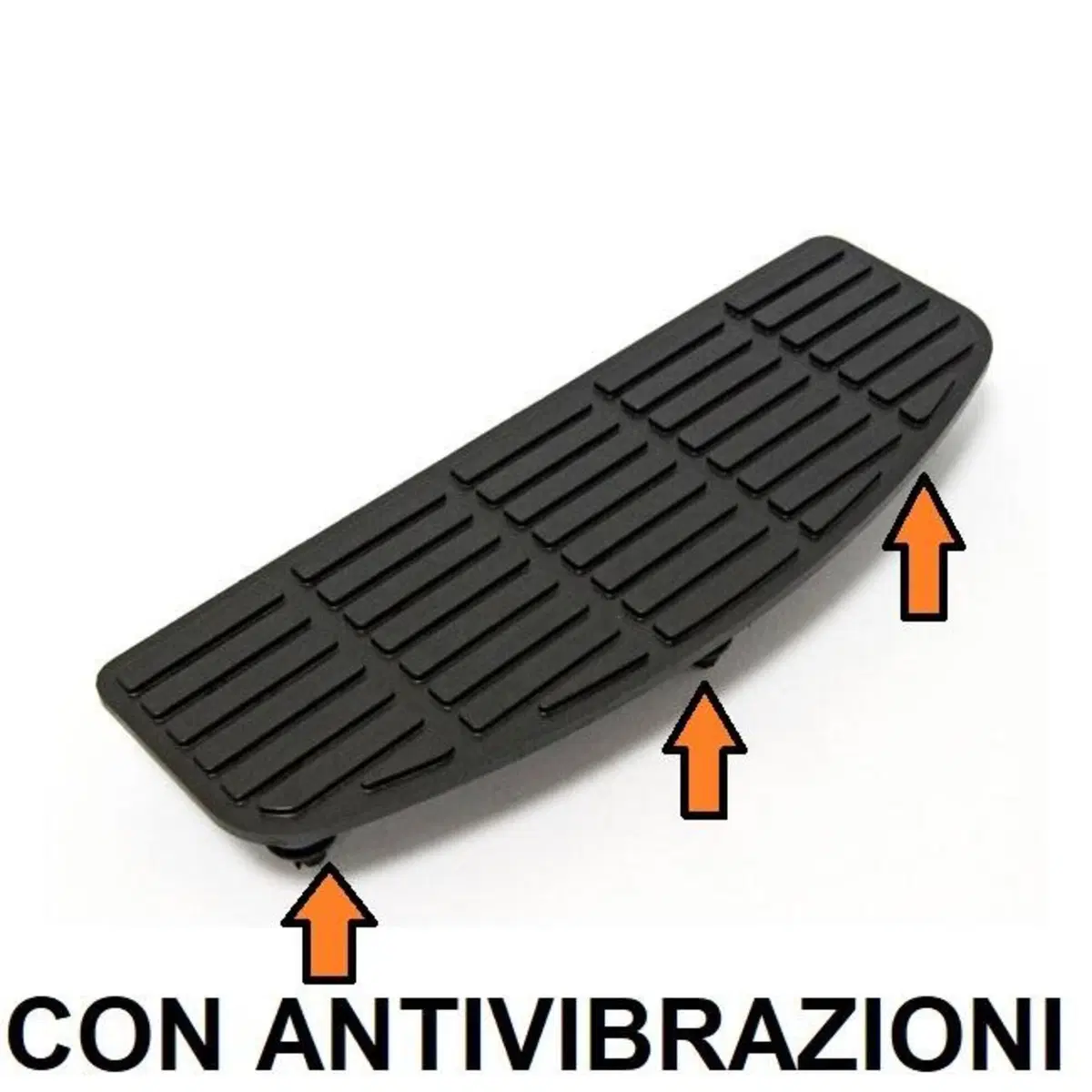 Tappetino nero con antivibranti per pedane rettang 