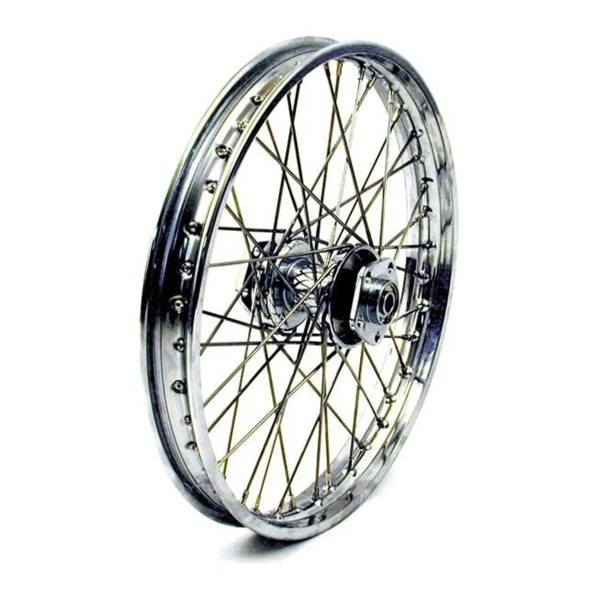 Ruota anteriore a 40 raggi cromata 21x2,15 Per FXW 