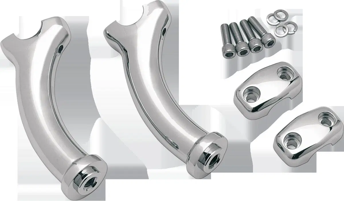 Riser Pullback alti 5,5’’, arretrati 2’’ cromati, Drag Specialties
