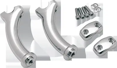 Riser Pullback alti 5,5&rsquo;&rsquo;, arretrati 2&rsquo;&rsquo; cromati, Drag Specialties
