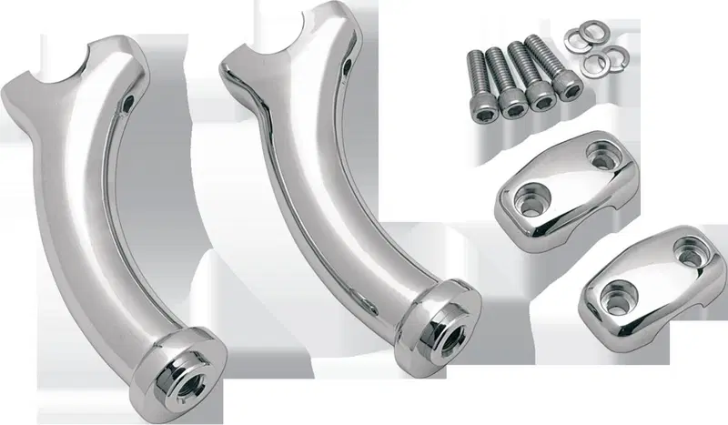 Riser Pullback alti 5,5’’, arretrati 2’’ cromati, Drag Specialties
