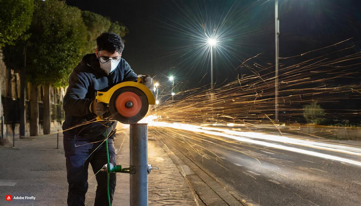 Arezzo Autovelox abbattuto a Rassina. Opera di Fleximan News