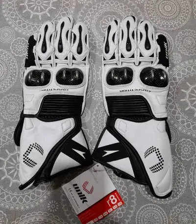 Guanti moto racing pelle + Guanti motocross/bici - 4 Racing