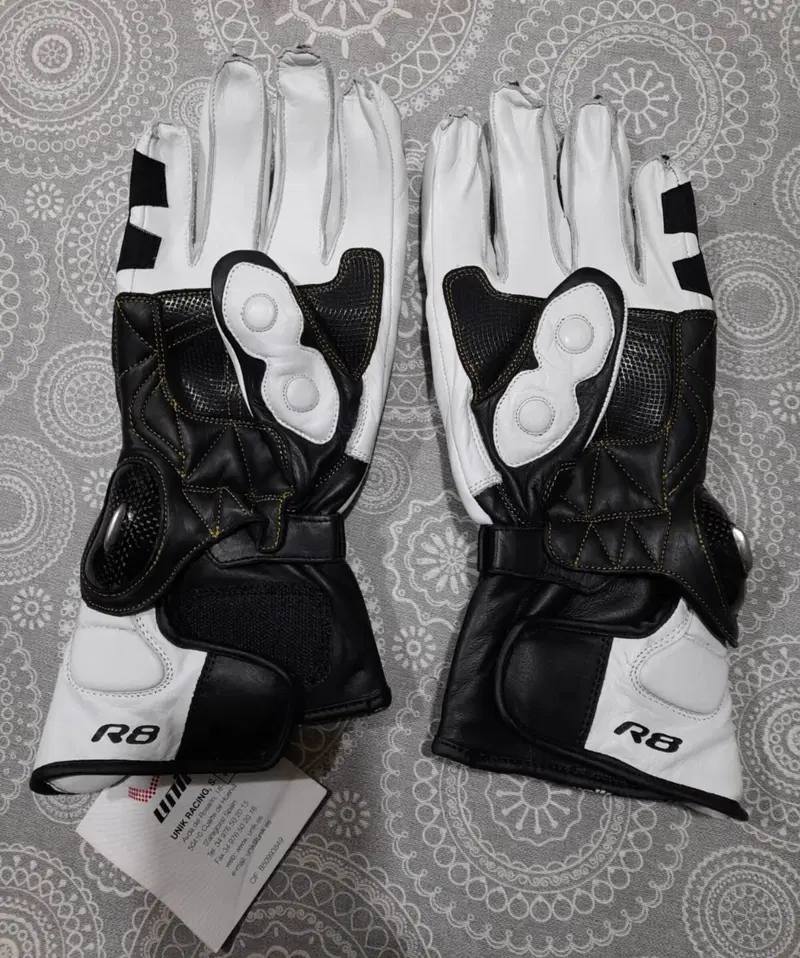 Guanti moto racing pelle + Guanti motocross/bici - 4 Racing (2)