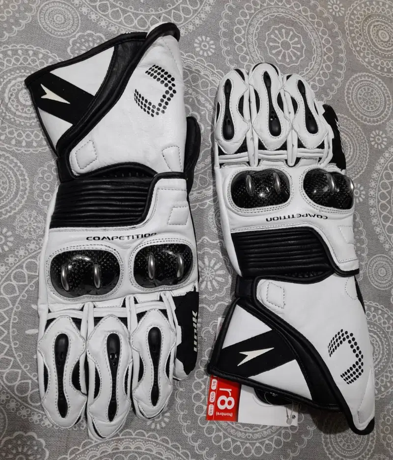 Guanti moto racing pelle + Guanti motocross/bici - 4 Racing (3)
