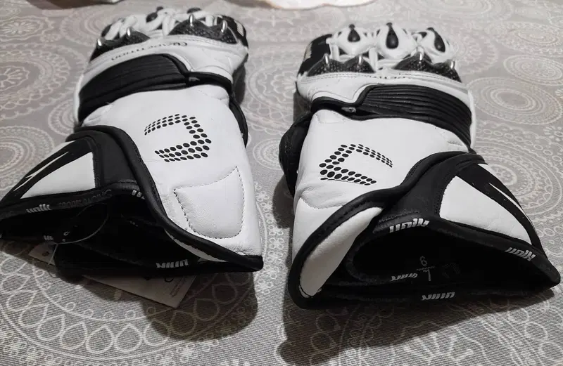 Guanti moto racing pelle + Guanti motocross/bici - 4 Racing (4)