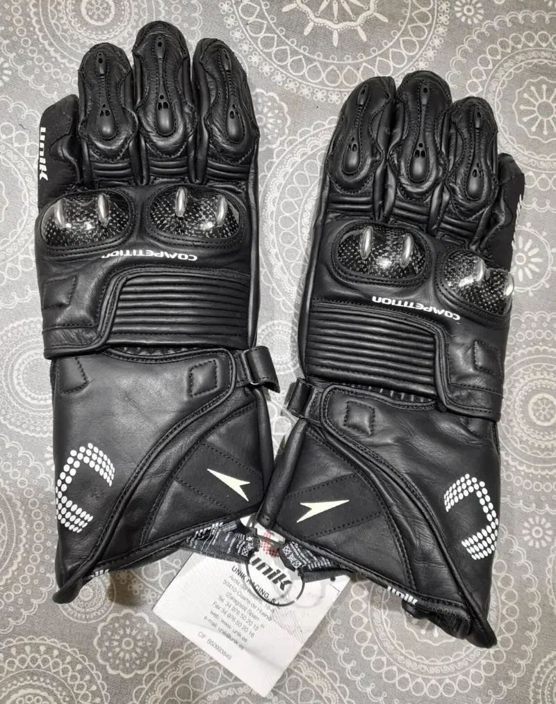 Guanti moto racing pelle + Guanti motocross/bici - 4 Racing (5)