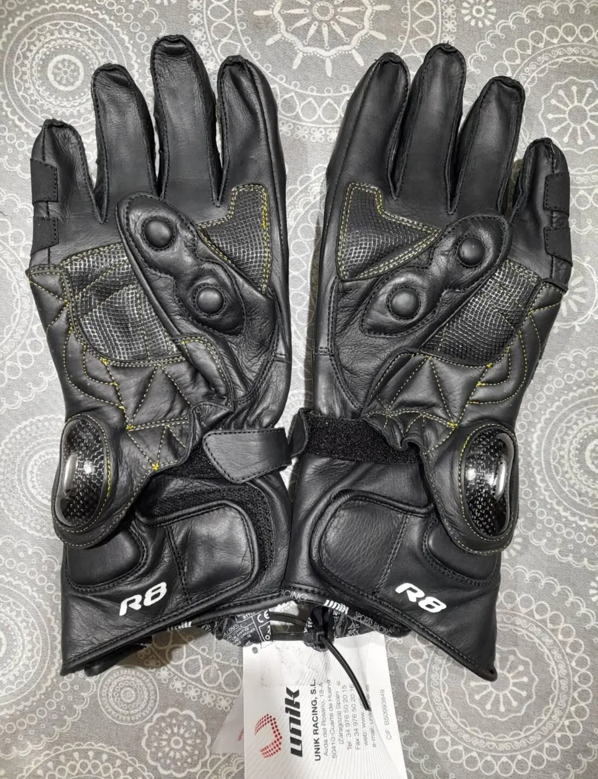 Guanti moto racing pelle + Guanti motocross/bici - 4 Racing (6)