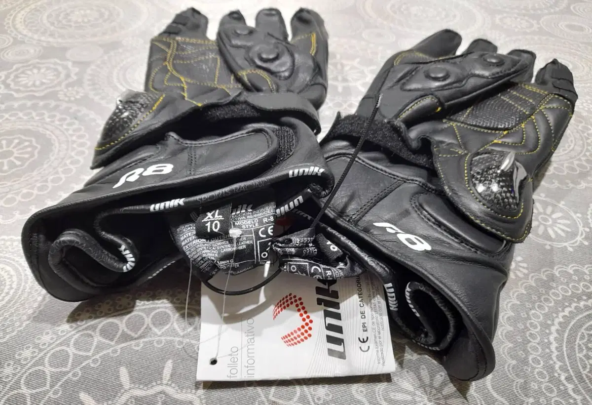 Guanti moto racing pelle + Guanti motocross/bici - 4 Racing (7)