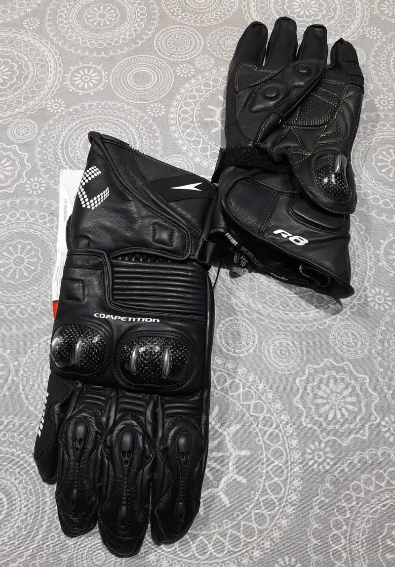 Guanti moto racing pelle + Guanti motocross/bici - 4 Racing (8)