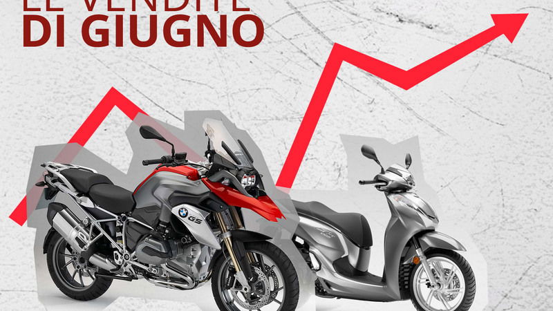 Mercato a giugno: bene le moto, e il semestre a +16%. Le Top 100