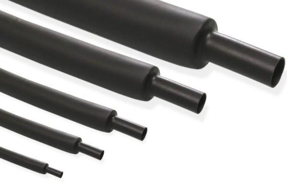 Guaina termorestringente nera da 9,5 a 4,8 mm lung 