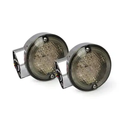 Frecce a led posteriori cromate lente piatta fum&egrave; 