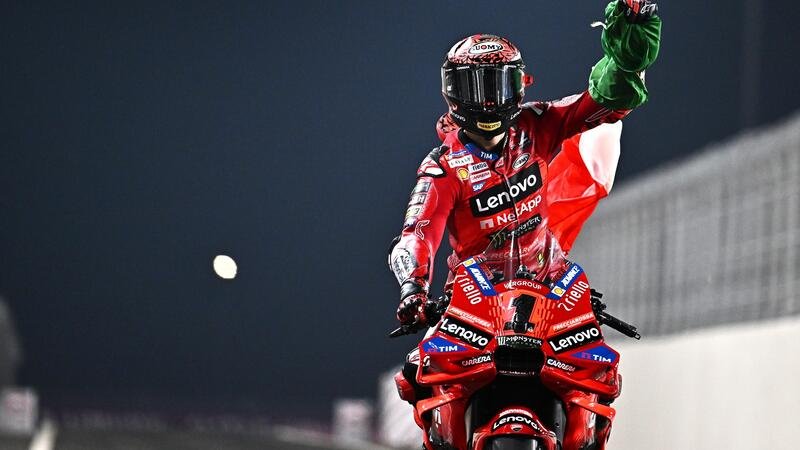MotoGP 2024. GP del Qatar. Pecco Bagnaia spartisce i meriti per la vittoria: &quot;La squadra ha fatto un lavoro eccezionale&quot;