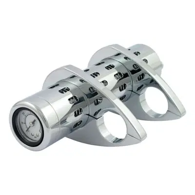 Radiatore olio con indicatore di pressione cromato 