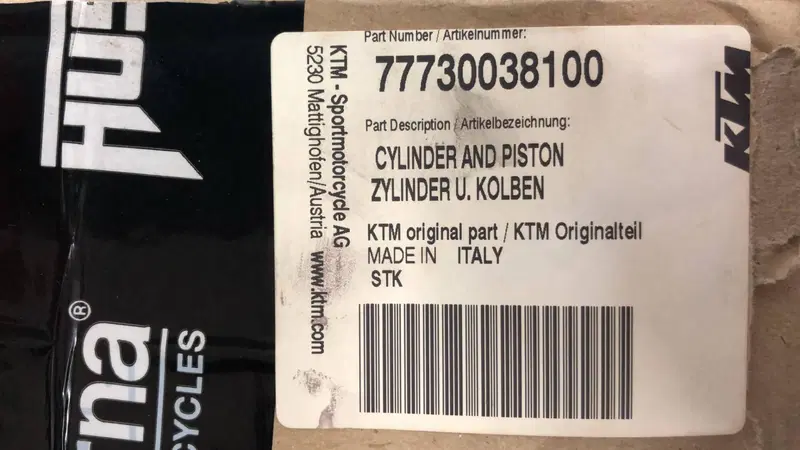 CILINDRO CON PISTONE PER HUSQVARNA FE 250. CODICE (12)