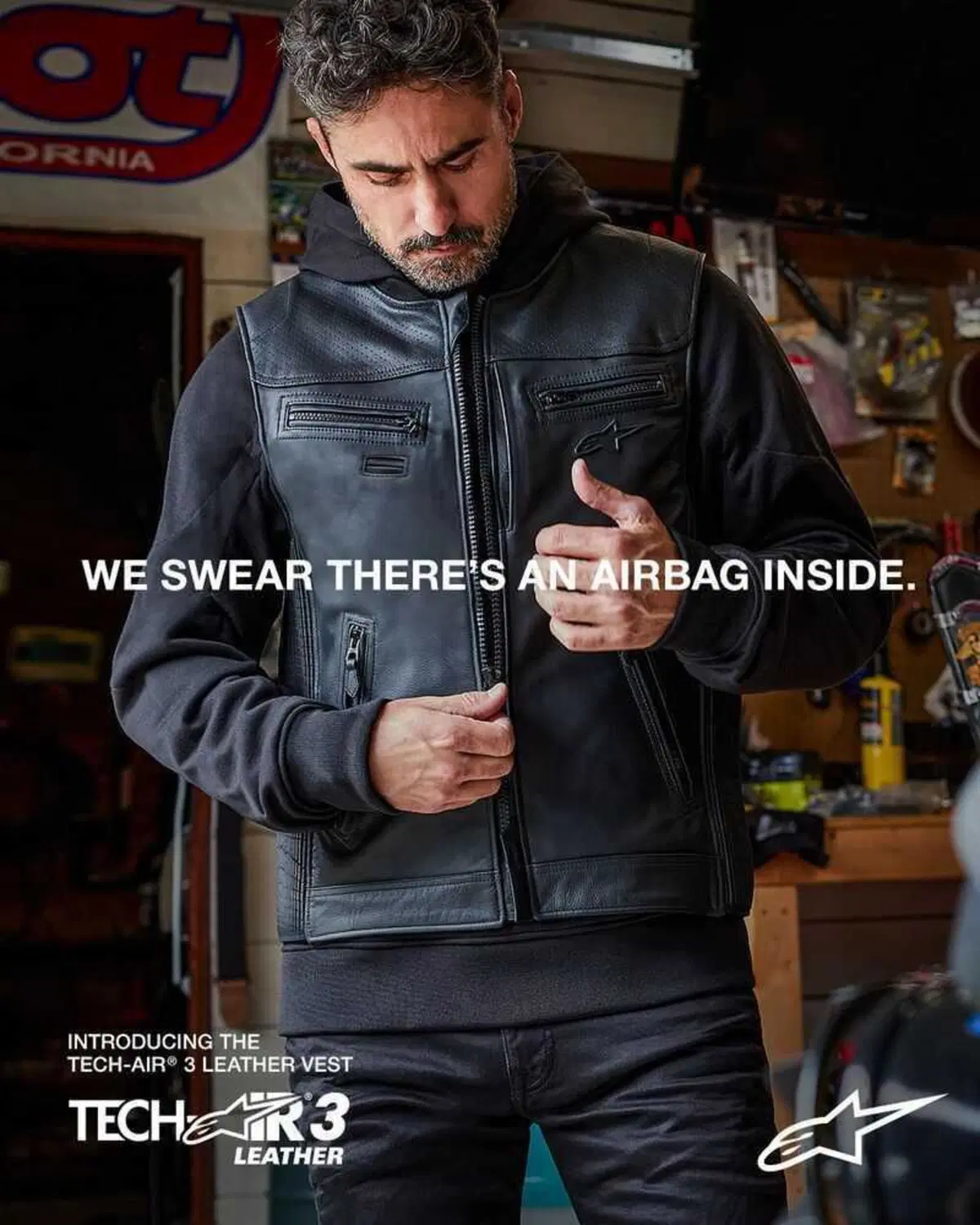 Alpinestars presenta il nuovo gilet Tech-Air 3 Leather & Canvas (62)