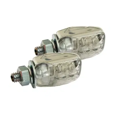 Frecce a led Picco cromate lente chiara omologate 