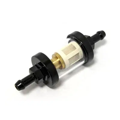 Filtro benzina See-Flow nero e vetro per tubo da 3 