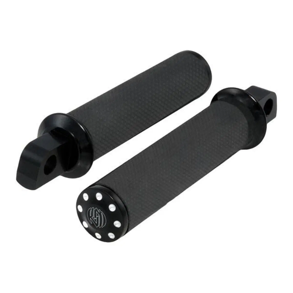 Pedaline RSD Tracker nere e cromate con adattatore 