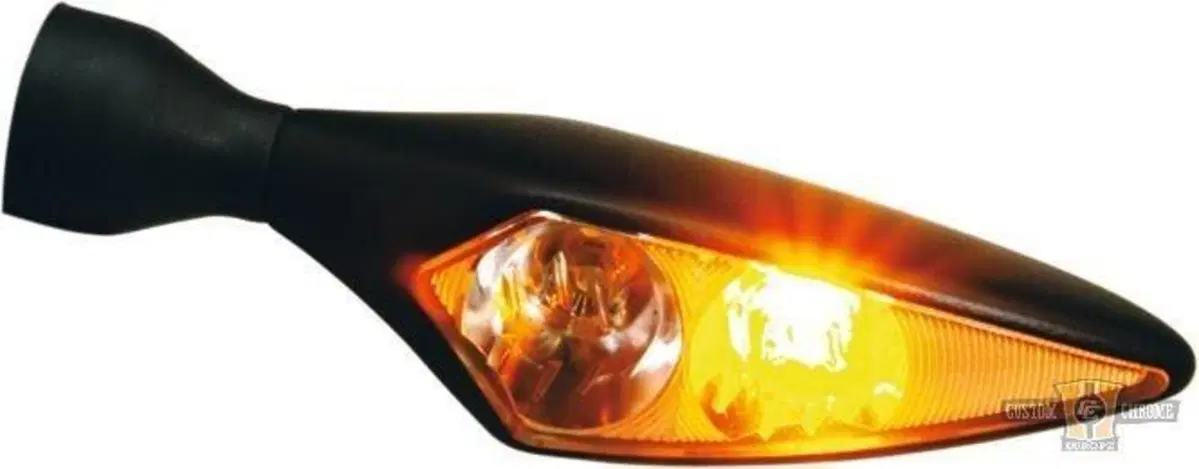 Freccia a led Kellermann Micro Rhombus nera lente