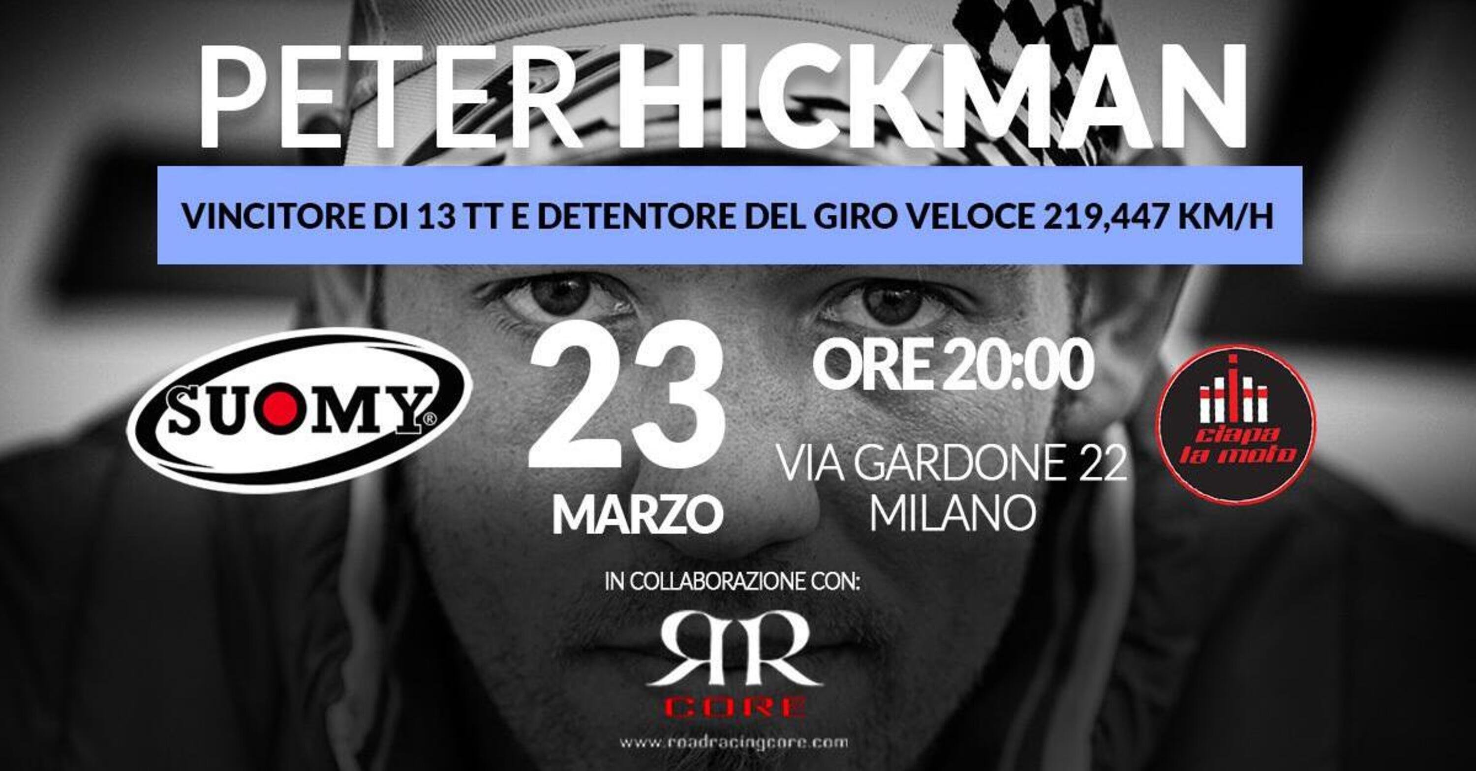 Peter Hickman da Ciapa La Moto a Milano per la Tourist Trophy Night. Domani sera alle 20!