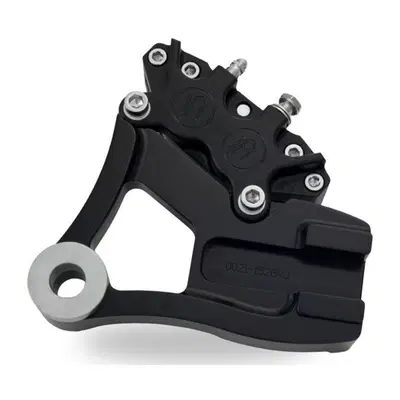 Pinza freno PM 4 pistoni post. con supporto - nera Performance Machine