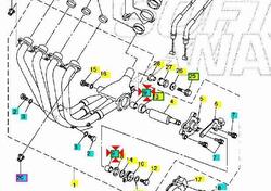 -Boccola impianto di scarico Yamaha R1