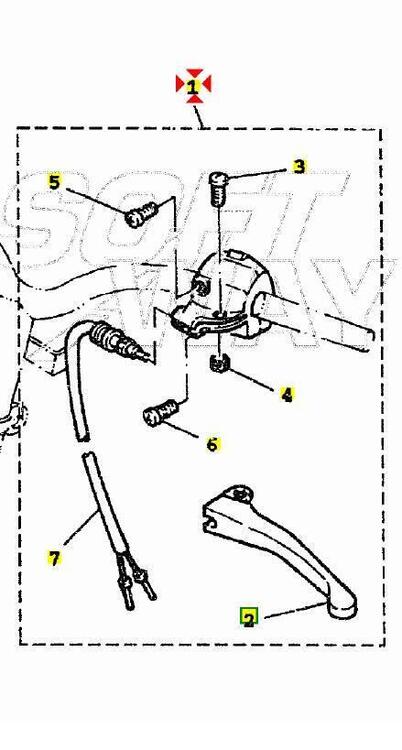 -Comando freno post Yamaha BW'S 100 4VPH29101000