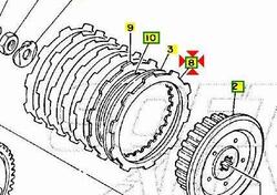 -6 Dischi frizione conduttore Yamaha TDR 125