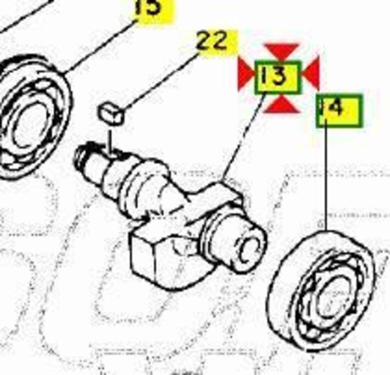 -Contralbero bilanciamento Yamaha SR250