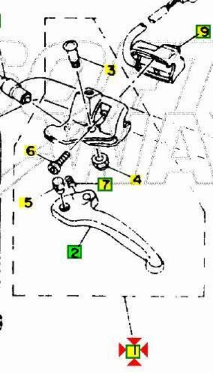 -Comando freno post Yamaha Breeze 50 4KHH29100000