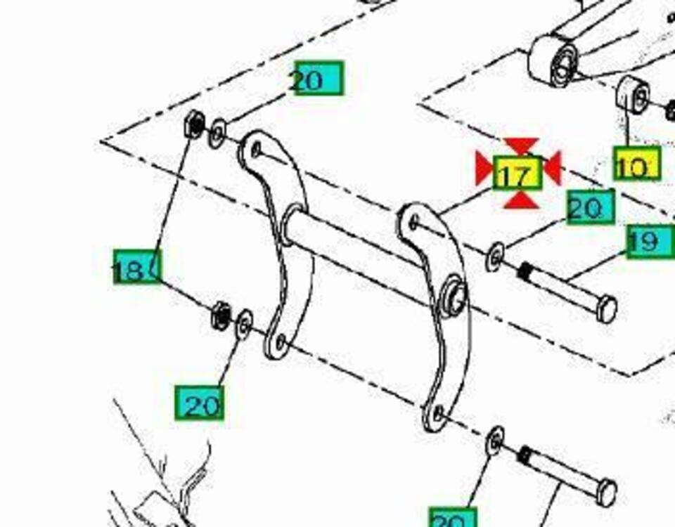 -Supporto Motore Yamaha DT 50 1D4F14100000