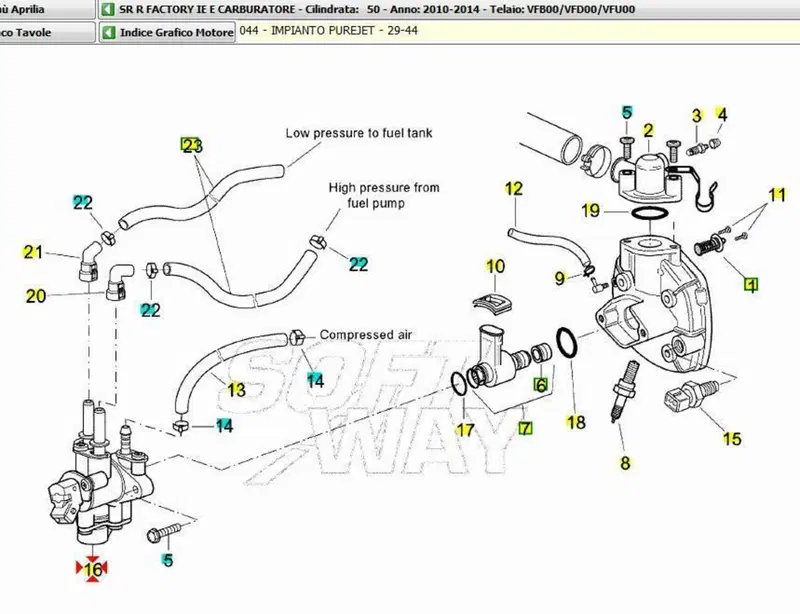 valvola fuel rail SR R FACTORY IE APRILIA/NRG PURE (3)