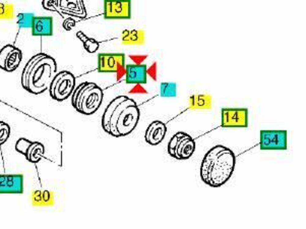 -Cuscinetto forcellone post TT 600 933422220800 Yamaha