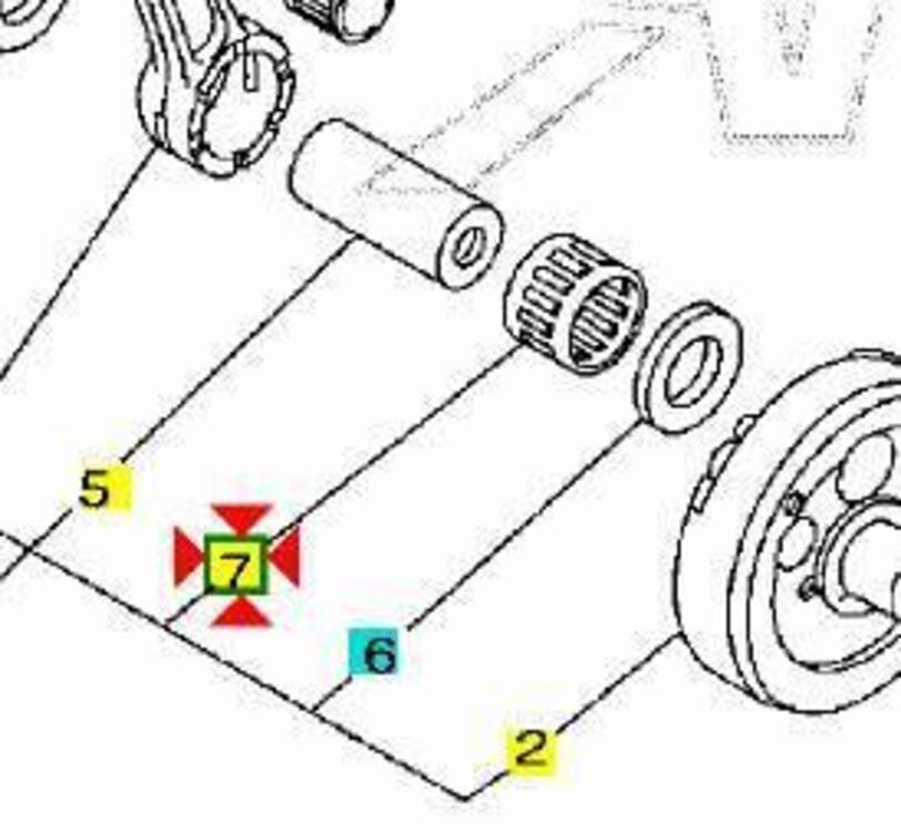 -Gabbia a rulli Yamaha YZ125 933105223800