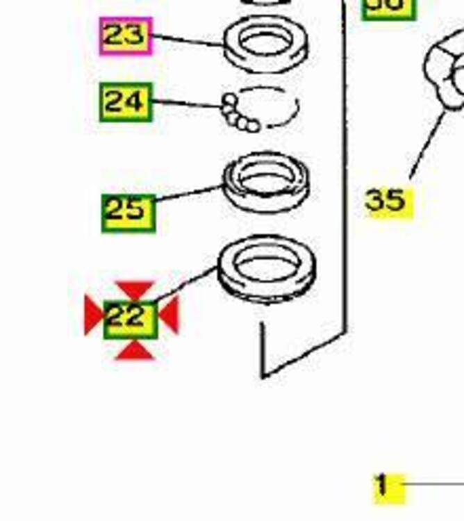 -Cuscinetto forcella ant Yamaha Majesty 250 933999