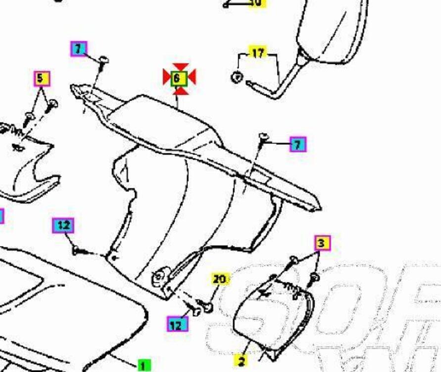 -Coprimanubrio post MBK Evolis 50 4CUF61450000 Yamaha