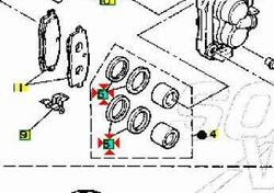 -Guarnizioni pinza freno ant TT350 56AW00470000 Yamaha