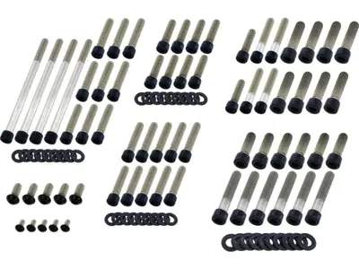 Kit viti coperchi motore nere lucide per Softail d 