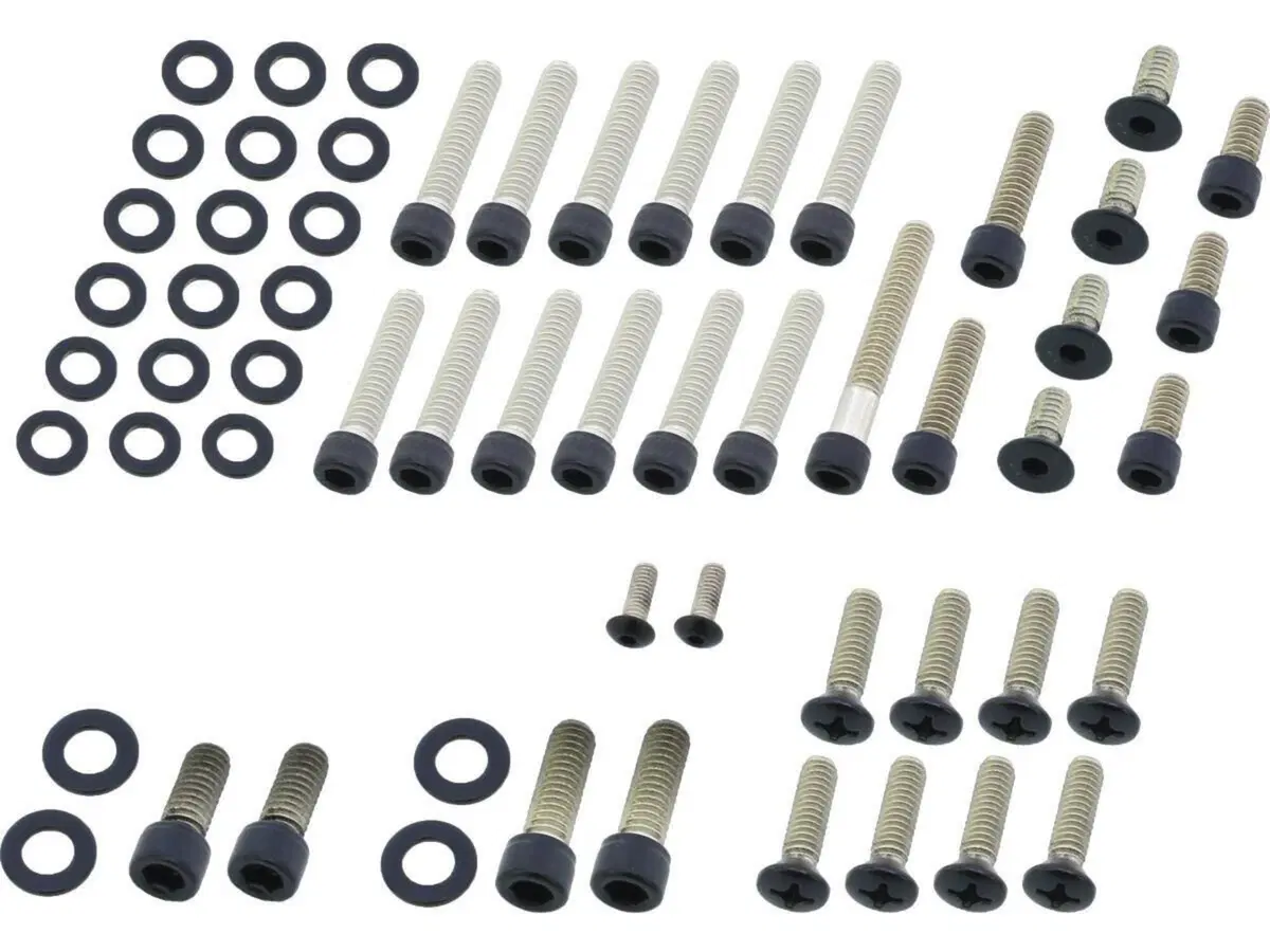 Kit viti coperchi motore nere opache per FL e FX d 